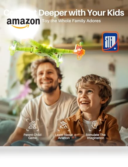Kids Drone with 7-Color LED Light — RC Helicopters, Syma