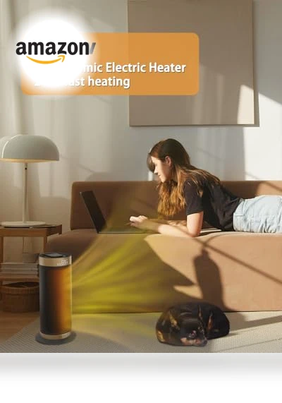 PTC Electric Desk Heater with Thermostat — Portable Heating Solutions, FERXIDI