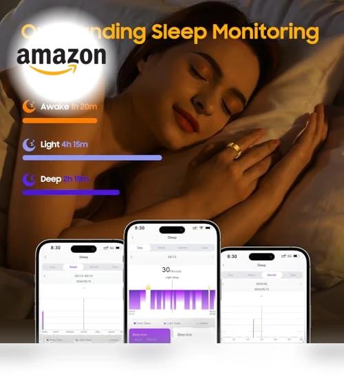 Wearable Fitness Ring Health Tracker — Smart Rings, BUDAOLIU