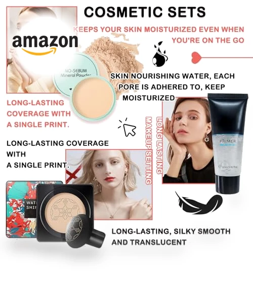 Air Cushion CC Cream Foundation Set — Eye & Face Kits, DWDiWen