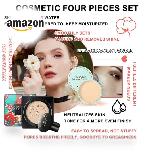 Air Cushion CC Cream Foundation Set — Eye & Face Kits, DWDiWen