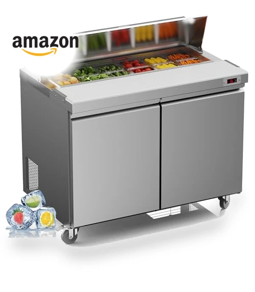 Commercial Refrigerator Sandwich Salad Prep Table — Sandwich Makers & Panini Presses