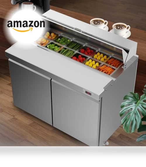 Commercial Refrigerator Sandwich Salad Prep Table — Sandwich Makers & Panini Presses
