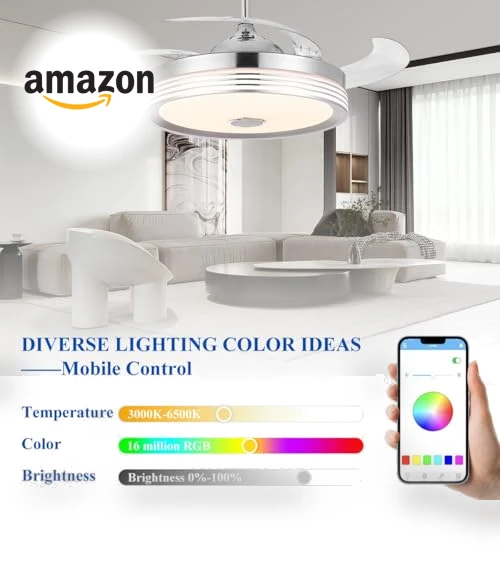 Modern Retractable Ceiling Fan with Lights and Remote Control — Ceiling Fan Lighting Solutions, Dr.Light