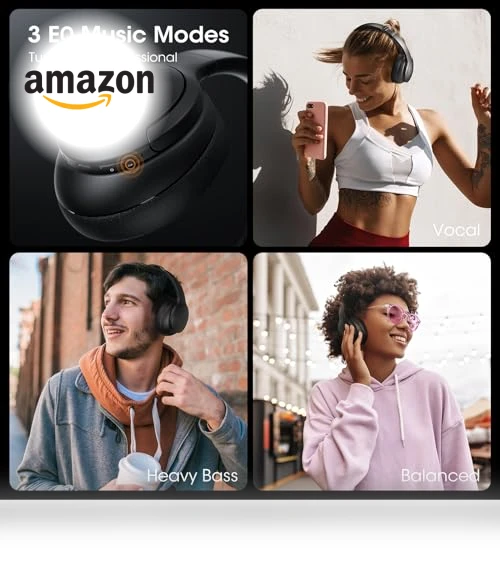Upgrade Bluetooth Headphones Over Ear — Over-Ear Headphones, DOQAUS