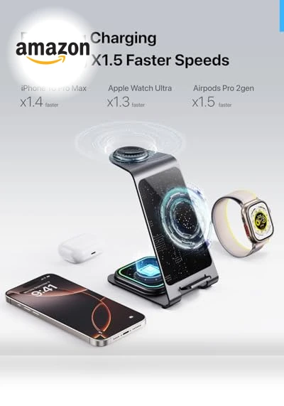 3 in 1 Wireless Charging Station — Chargers, Intoval