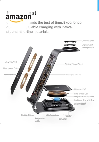 3 in 1 Wireless Charging Station — Chargers, Intoval