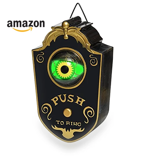Animated Eyeball Haunted Doorbell — Spooky Sounds, Fengek