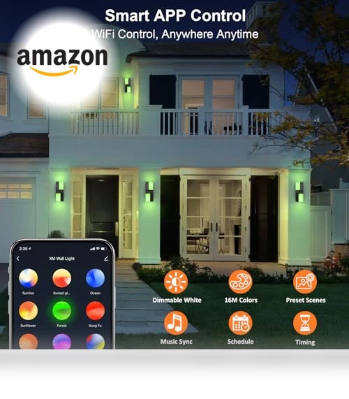 Outdoor Wall Lights — Garden Illumination, XMCOSY+
