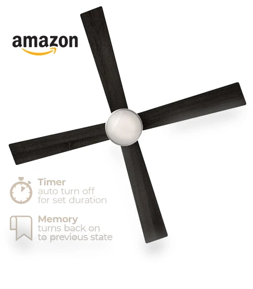 Smart 4-Blade Ceiling Fan with LED Light Kit — Ceiling Fan Lighting Solutions, East Grove Home