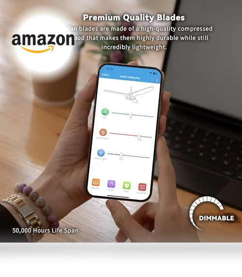 Smart Ceiling Fan with Lights — Ceiling Fan Wall Controls, SMAFAN