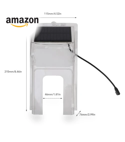 Transparent Solar Powered Doorbell Rain Cover — Full Car