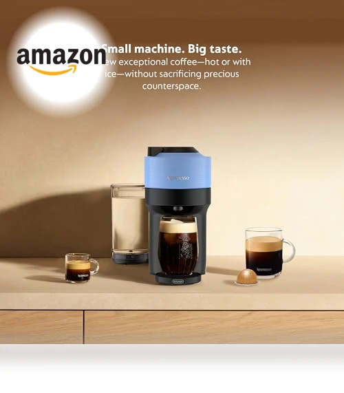 Vertuo Pop+ Coffee and Espresso Machine with Aeroccino Milk Frother — Coffee & Espresso Combos, Nespresso
