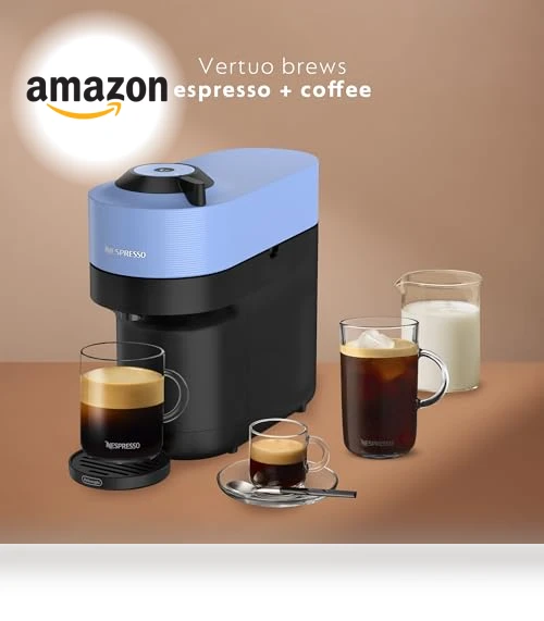 Vertuo Pop+ Coffee and Espresso Machine with Aeroccino Milk Frother — Coffee & Espresso Combos, Nespresso