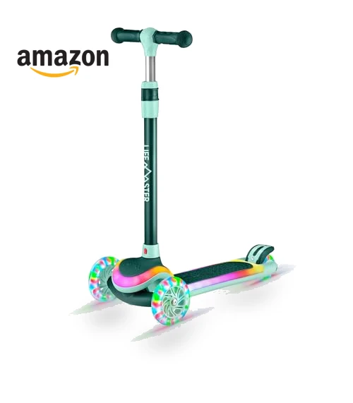 3-Wheel Kids Scooter with Multi-Color Lights — Pedal Cars, Lifemaster