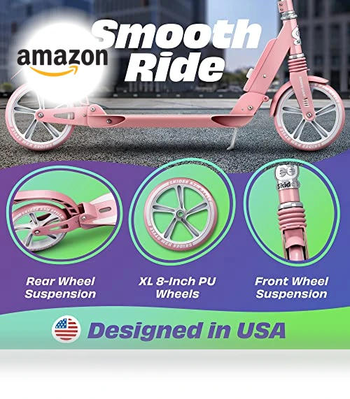 Adjustable Height Folding Scooter — Push Scooters, SKIDEE