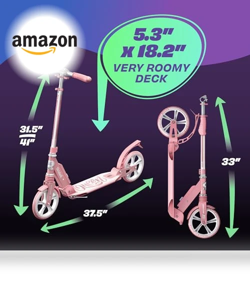 Adjustable Height Folding Scooter — Push Scooters, SKIDEE