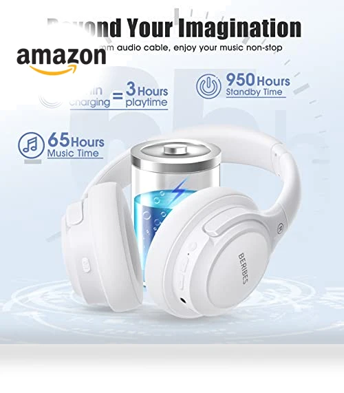 Bluetooth Headphones Over Ear — In-Ear Headphones, BERIBES