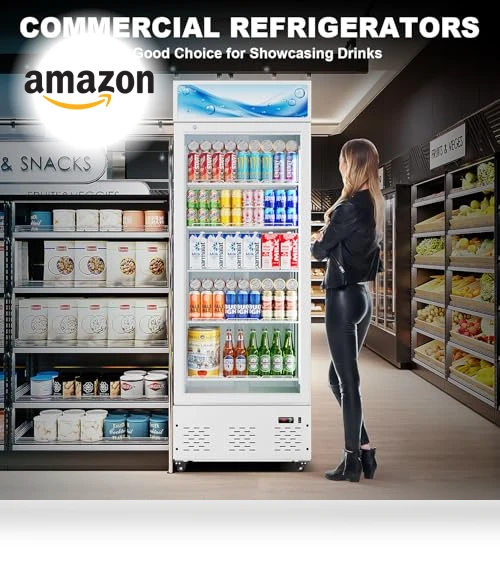 Commercial Beverage Fridge Merchandiser Refrigerator — Drink Coolers, ECEVT
