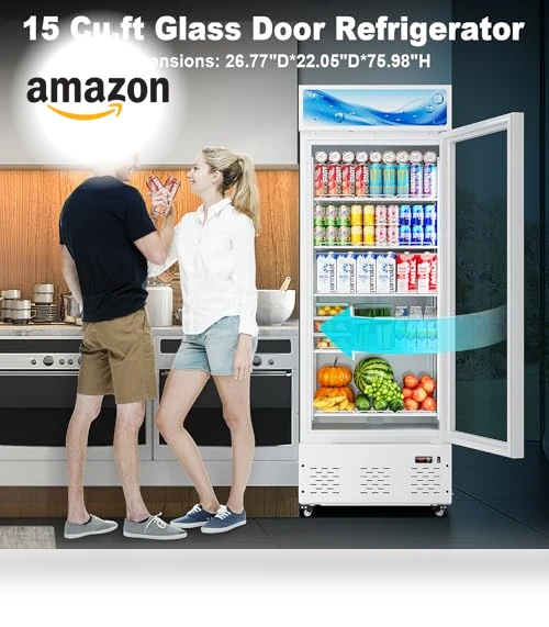 Commercial Beverage Fridge Merchandiser Refrigerator — Drink Coolers, ECEVT