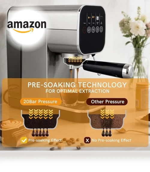 Compact Cappuccino Machine — Coffee & Espresso Combos, BBday
