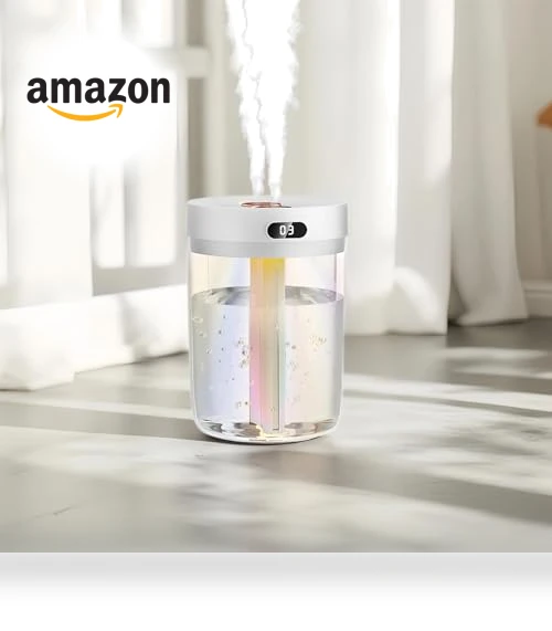 Cool Mist Humidifier with Colorful Breathing Light — Air Moisturizers