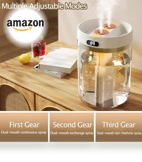 Cool Mist Humidifier with Colorful Breathing Light — Air Moisturizers