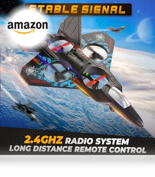 RC Plane with LED Navigation Light — Remote Control Aircraft, BEZGAR