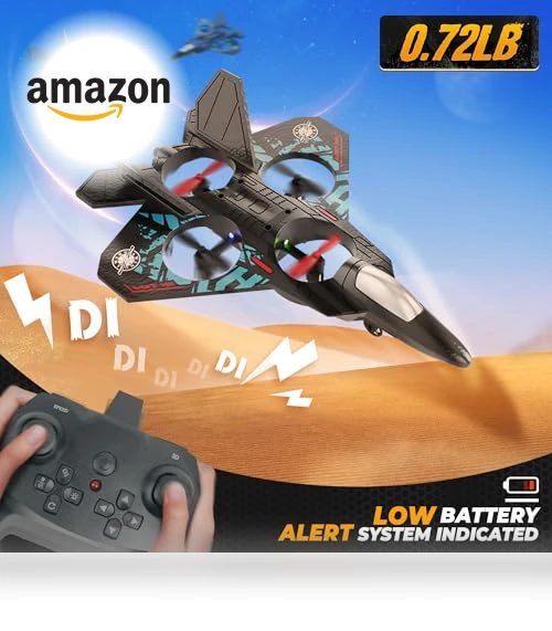 RC Plane with LED Navigation Light — Remote Control Aircraft, BEZGAR
