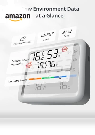 WiFi Indoor Outdoor Thermometer Meter Pro Pack — Home Climate Control, Wonderlabs