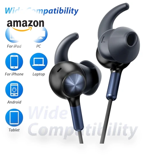 Wired USB-C Earbuds with Microphone — In-Ear Headphones, AFGHOA