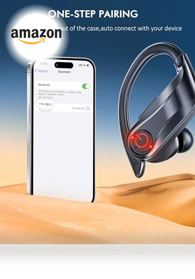 Wireless Bluetooth Earbuds with Earhooks — In-Ear Headphones, EUQQ