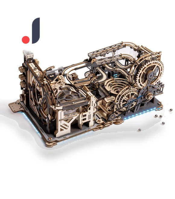 3D Wooden Puzzle Marble Run — Educational, TAKUMIYA