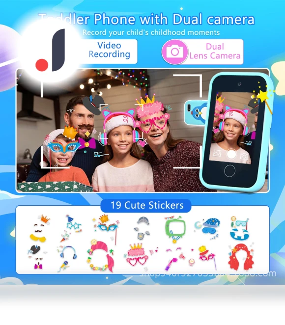 Kids Cartoon Silicone Smart Touch Phone — Play Phones, Serene Greens