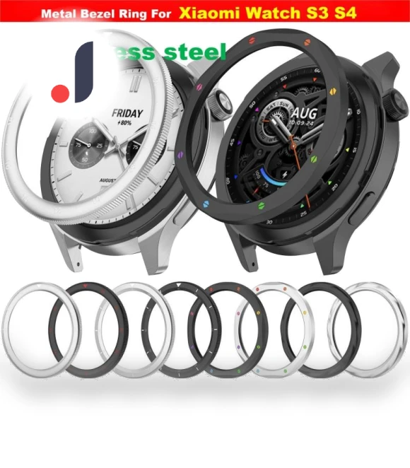 Metal Ring Case with Tempered Glass Film — Smartwatch Protectors, Agood