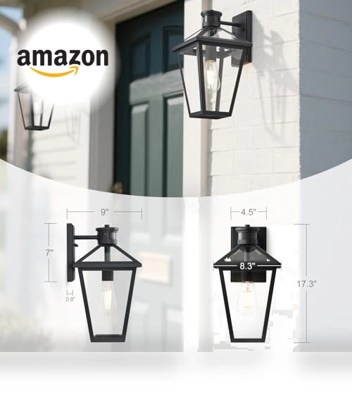 Outdoor Wall Lantern with Motion Sensor — Outdoor Security & Flood Lighting, GOALPLUS