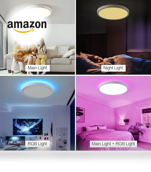 RGB Smart Ceiling Light — Overhead Lighting, HENTAG