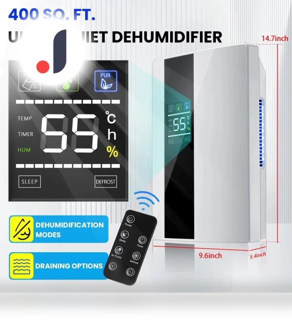 Smart Remote Control Dehumidifier with LED Display — Air Moisture Control, First choice