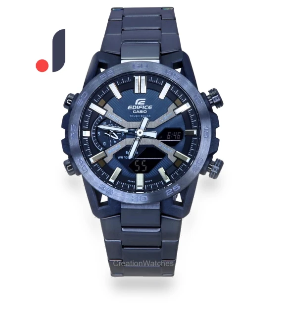 Analog Digital Cool Blue Edition Smartphone Link Watch — Men's Timepieces, Casio