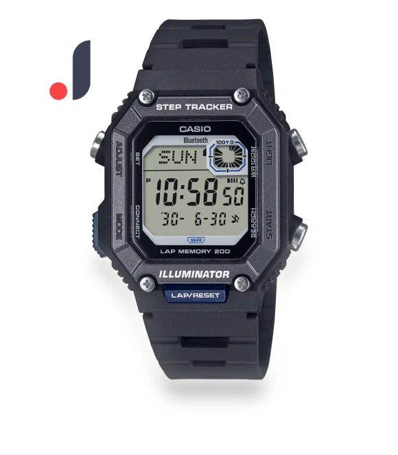 Digital Watch Mobile Link Bluetooth Equipped Step Tracker — Wearable Accessories, Casio