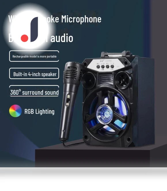 Portable Color Bluetooth Speaker with Microphone — Portable Audio, AI Supermarket