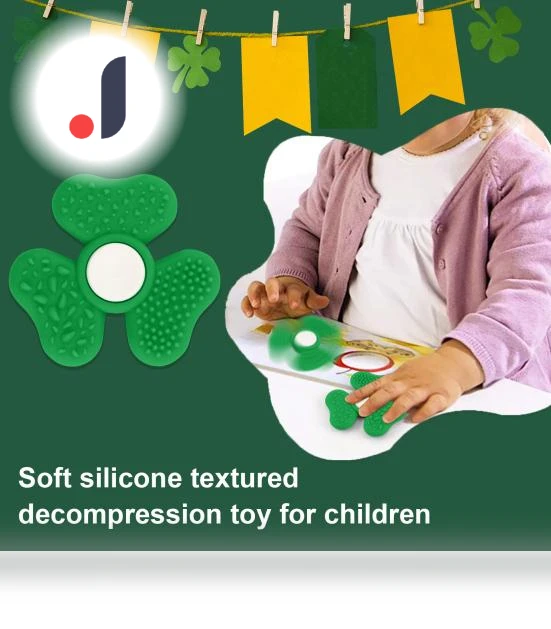 Shamrock Spinner Stress Relief Stone — Blocks, Toy