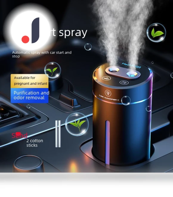 Smart Dual-Nozzle Car & Home Air Humidifier — Air Moisturizers, Small Appliances