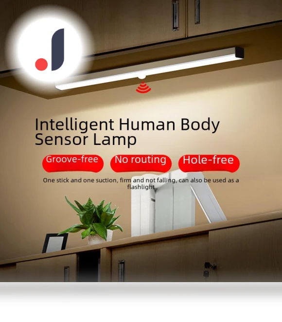 Smart LED Magnetic Motion Sensor Charging Strip — Night Lights, AI Supermarket