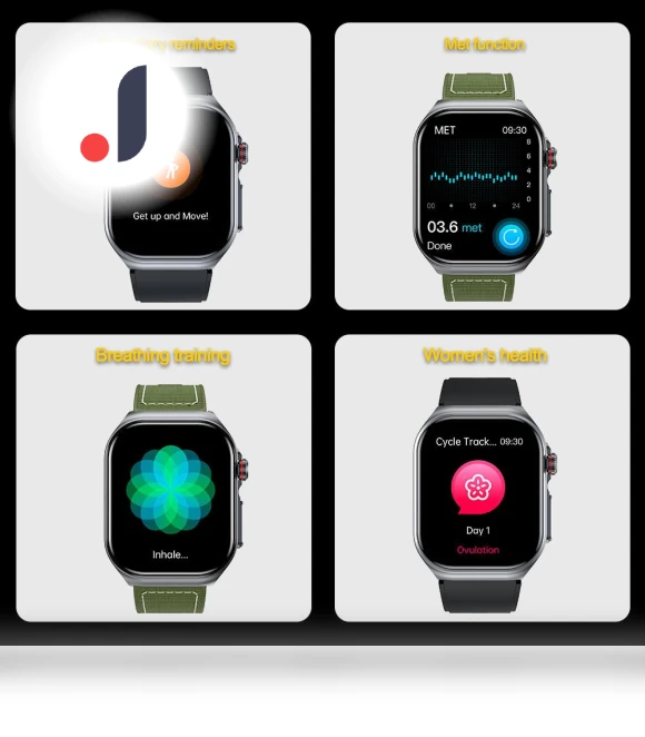 Smart Watch with ECG and Blood Oxygen Monitoring — Smartwatches, ping Day