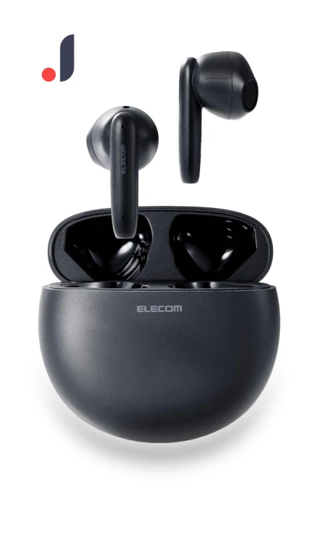 Stylish Round Touch Automatic Wireless Bluetooth Earbuds — In-Ear Headphones, ELECOM