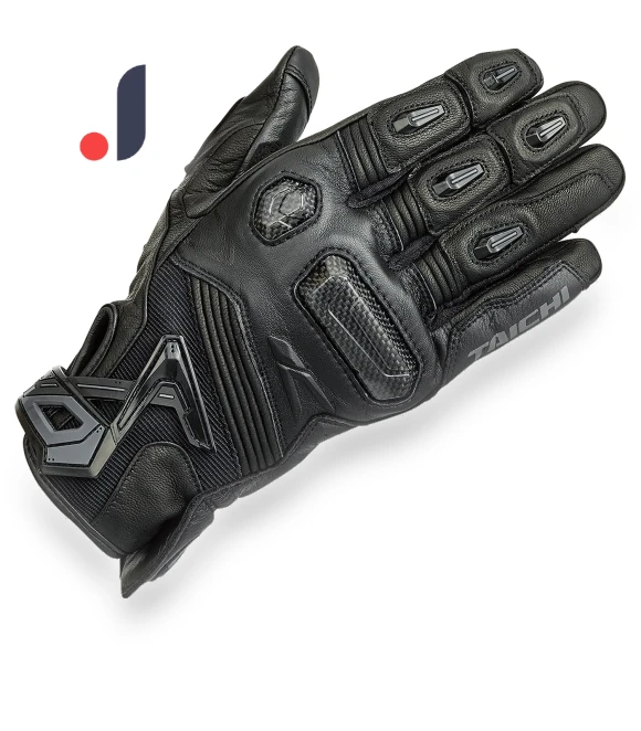 All-Season Motorcycle Leather Gloves with Touch Panel — Gloves, RS TAICHI