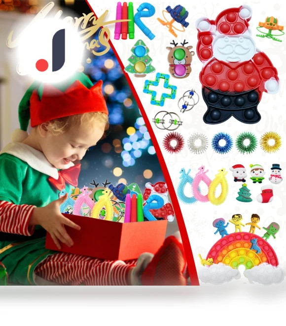 Christmas Silicone Touch Decompression Desktop Puzzle Toy — Executive Desk, Gloves