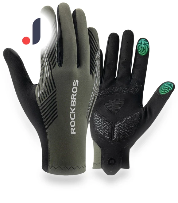 Cycling Bicycle Road Bike Smartphone Shock Absorption Abrasion UV Full XXL Gloves — Gloves, ROCKBROS