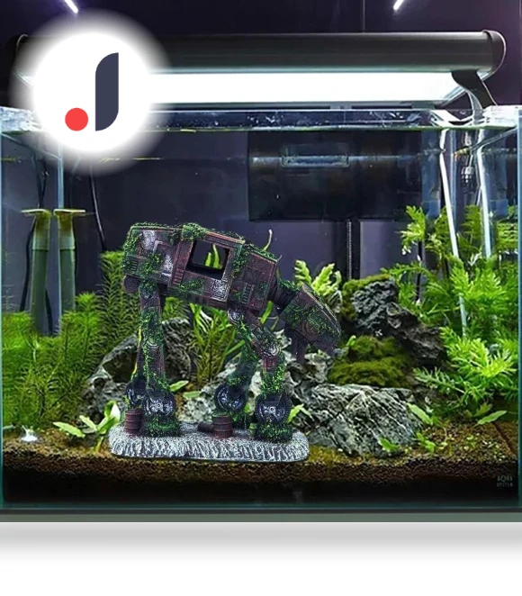Micro Landscape Robot Dog Aquarium Decoration — Coral Decor, gaodaidecoe